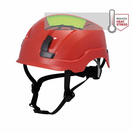 GE Safety Helmet, Non-Vented, Red GH401R